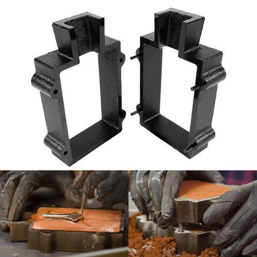 Part cast iron flask - 2-part, mold